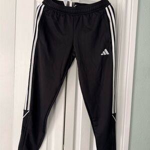 adidas Black Leggings with White Side Stripes